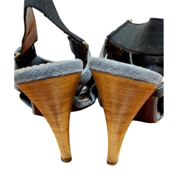 Lanvin Jean And Wooden High Heels Size EU 40/ US 9.5 - Picture 6 of 12